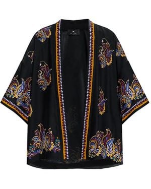 Etro Paisley-Print Jacket - Black