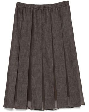 スカート Brunello cucinelli 'Paneled Circle' skirt Brunello Cucinelli 'Paneled Circle' Skirt in Brown | Lyst Canada
