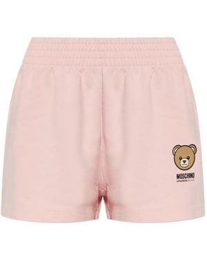 Moschino Logo-Print Shorts - Pink