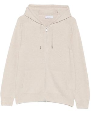 Gran Sasso Zip-Up Hooded Jumper - White