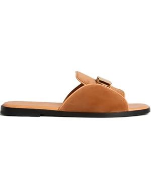Agnona Sandalen Aus Wildleder - Braun