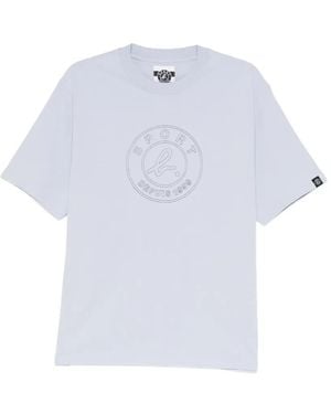 SPORT b. by agnès b. Coin Logo Outline Embroidered T-Shirt - White