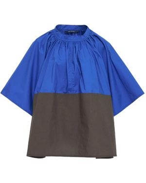 Sofie D'Hoore Blusa con canesú fruncido - Azul