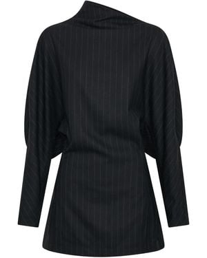 Nicholas Anika Pinstripe Mini Dress - Blue