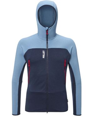 Millet Fusion Grid Hooded Fleece Jacket - Blue