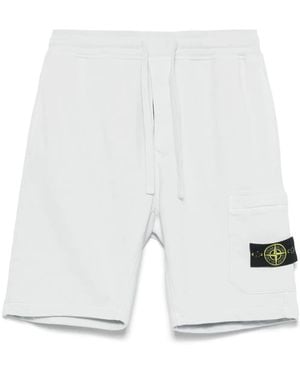 Stone Island Shorts Met Compass-Logopatch - Wit