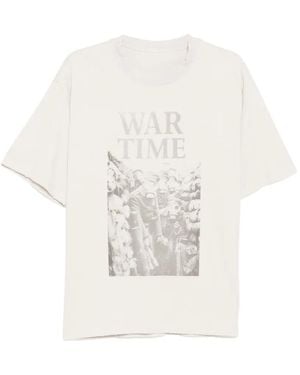 WARMAN Cotton Printed T-Shirt - White