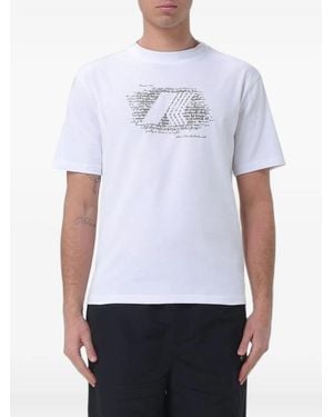 K-Way Logo-Print Cotton T-Shirt - White