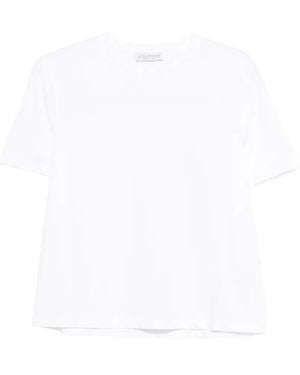 Le Tricot Perugia T-Shirt Met Ronde Hals - Wit