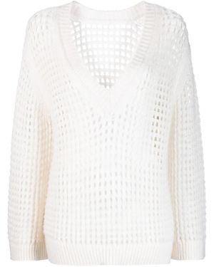Dorothee Schumacher Sudadera con cuello en V - Blanco