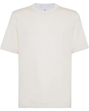 Brunello Cucinelli レイヤード Tシャツ - ホワイト