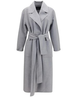Fabiana Filippi Belted Coat - Grey