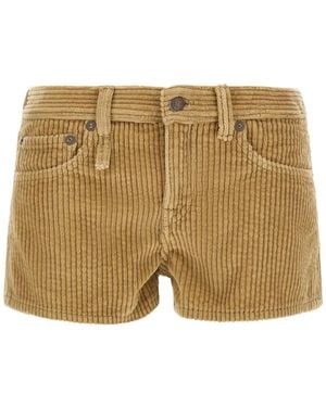R13 Effie Corduroy Shorts - Natural