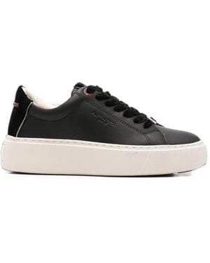 Alexander Smith Logo-Embossed Leather Sneakers - Black