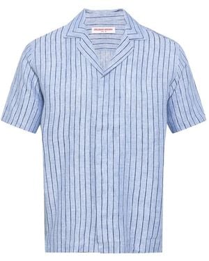 Orlebar Brown Maitan Striped Shirt - Blue