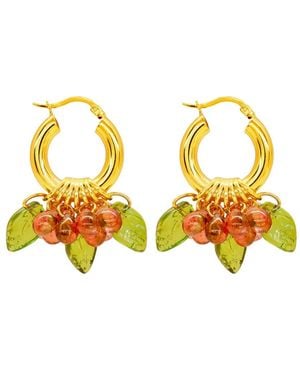 Annele Pendientes Cranberry Queen - Amarillo