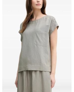 Mos Mosh Pocket Detail Top - Grey