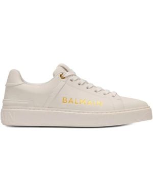 Balmain B-Court Low Top Lace Up - White