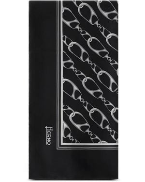 Herno Foulard Con Stampa Grafica - Nero