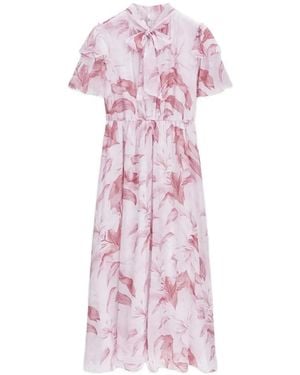 Guess Laila Belted Long Dress - Pink