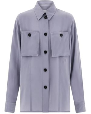 Ferragamo Camicia Con Tasche - Blu