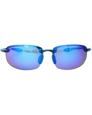 Maui Jim Ho'Okipa Rimless Sunglasses - Blue