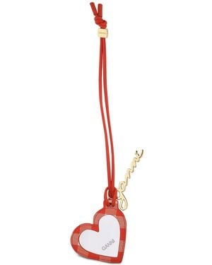 Ganni Heart-Shaped Mirror Bou in Red | Lyst UK