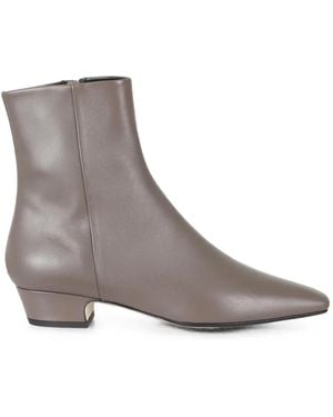 Aeyde Lilia Square-Toe Ankle Boots - Grey