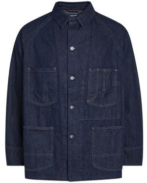Blue Blue Japan Contrast-Stitch Denim Jacket - Blue
