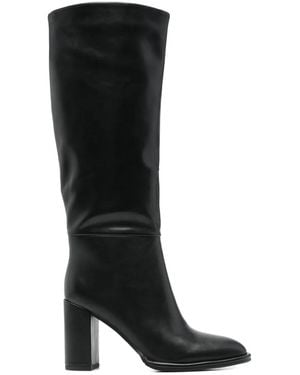 Exe' Block-Heel Boots - Black