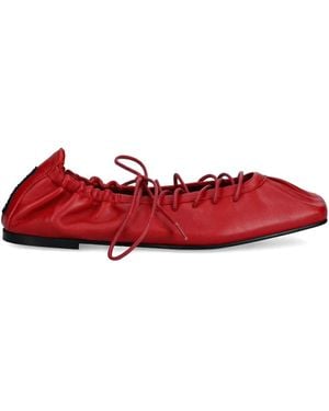 Alohas Aureline Ballerina's Met Vierkante Neus En Bandjes - Rood