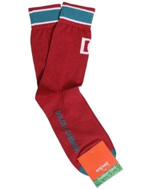 Dolce & Gabbana Dg Logo Socks - Red