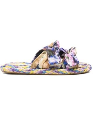 Zimmermann Sandalias Carousel Con Estampado Floral - Blanco