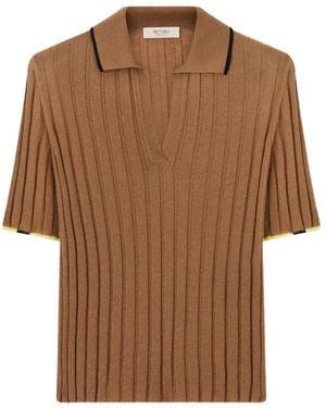 RETORI Ribbed Short-Sleeve T-Shirt - Brown
