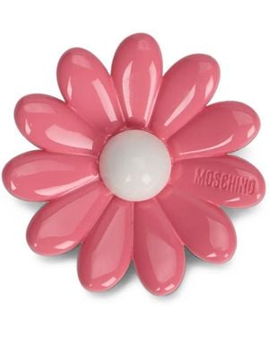 Moschino Floral-Motif Brooch - Pink