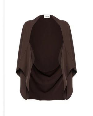 P.A.R.O.S.H. Draped Cape - Brown