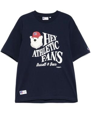 Chocoolate X Russell Athletic Graphic T-Shirt - Blue