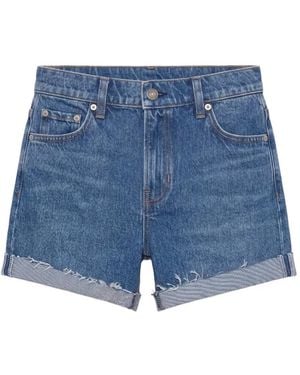 Reformation Sutton Low-Rise Denim Shorts - Blue