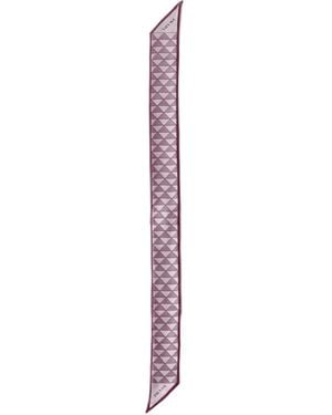 Prada Symbole-Pattern Silk Scarf - Purple