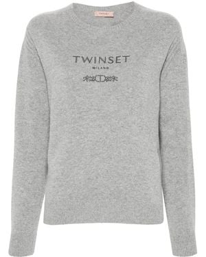 Twinset ロゴ セーター - グレー