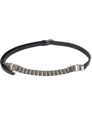 Miu Miu Leather And Metal Belt - Black