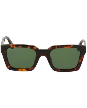 Off-White c/o Virgil Abloh Tortoiseshell Square-frame Sunglasses - Green