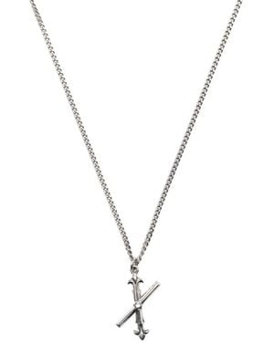 Emanuele Bicocchi Alphabet Pendant Necklace - Metallic
