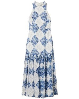 Twinset Floral-Print Maxi Dress - Blue