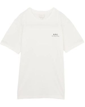 A.P.C. Rue Madame T-Shirt Met Logo - Wit