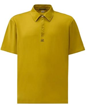 C.P. Company Logo Polo Shirt - Yellow