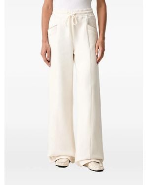 Guess Drawstring Wide-Leg Track Pants - White