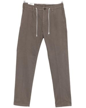 Eleventy Drawstring Pleated Pants - Gray