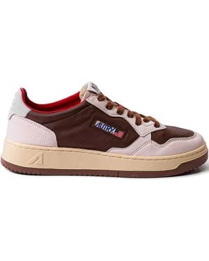 Autry Medalist Low Paneled Sneakers - Brown