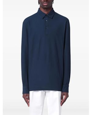 Loro Piana Long-sleeve Polo Shirt - Blue